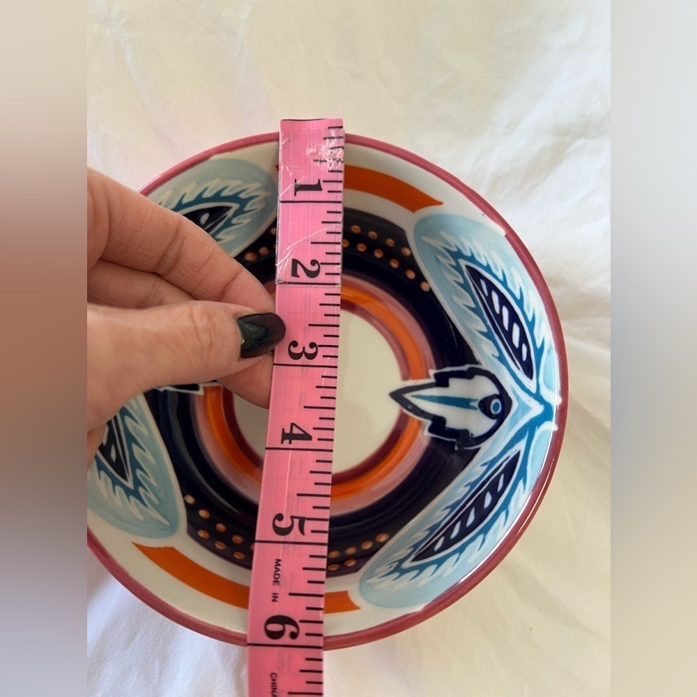 Anthropologie | Orchid Pavilion Bowl | Coral Summer | Collectible 6” - Picture 5 of 5